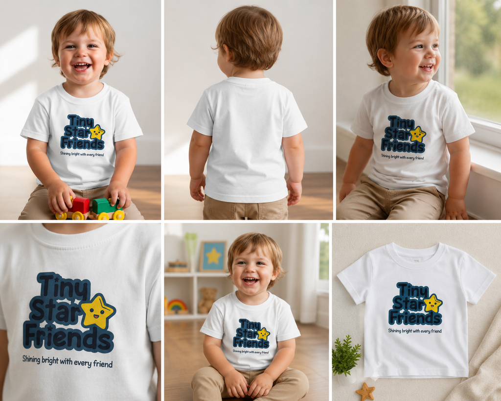 Tiny Star Friends™ Classic Kids Crew Neck T-Shirt
