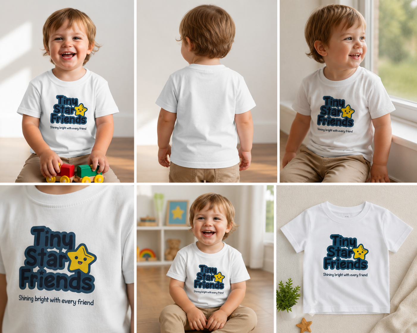 Tiny Star Friends™ Classic Kids Crew Neck T-Shirt