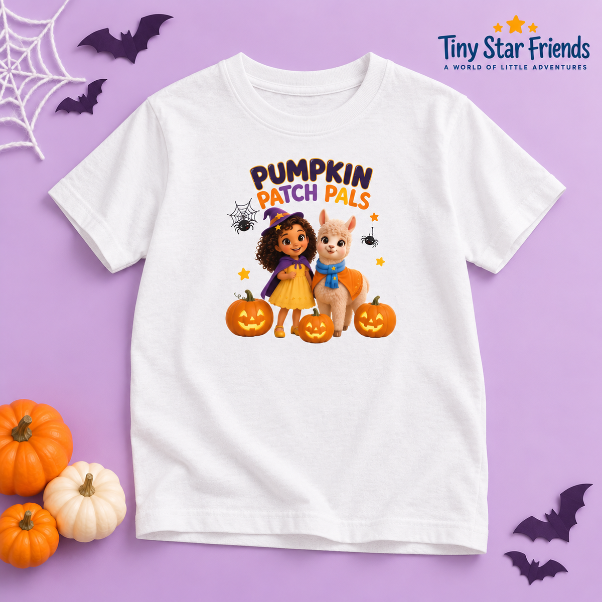 Pumpkin Patch Pals Toddler Halloween T-Shirt | Tiny Star Friends™