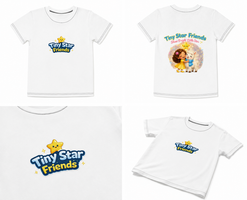 Tiny Star Friends™ Classic Logo Kids T-Shirt – Lumi & Lala