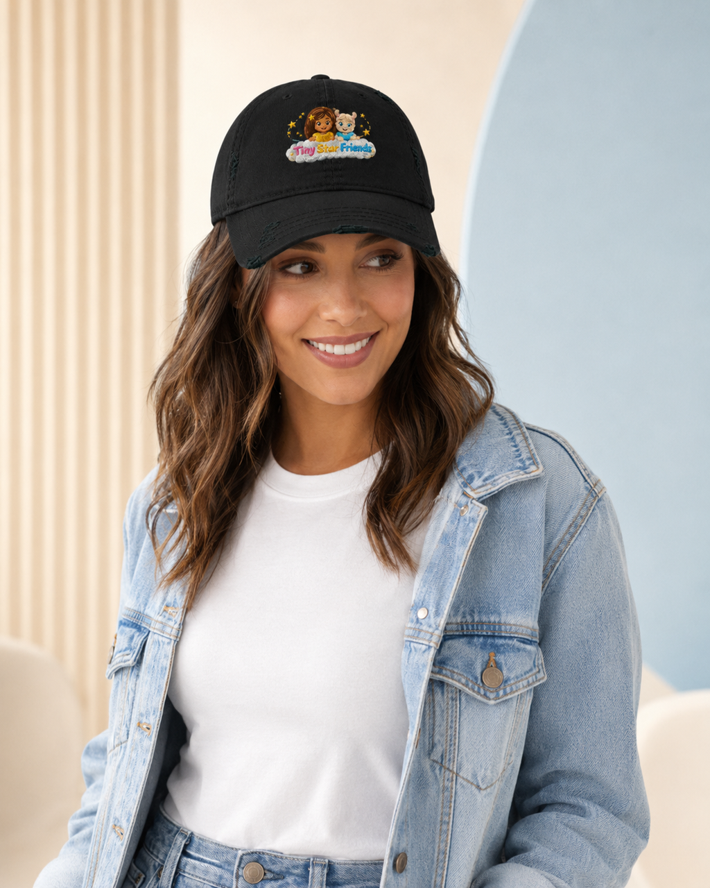 Tiny Star Friends™ Lumi & Lala distressed dad cap