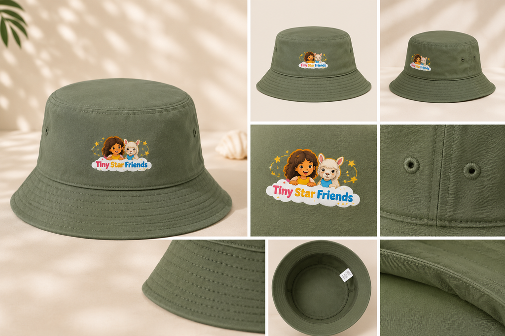 Tiny Star Friends™ Organic Cotton Bucket Hat – Lumi & Lala