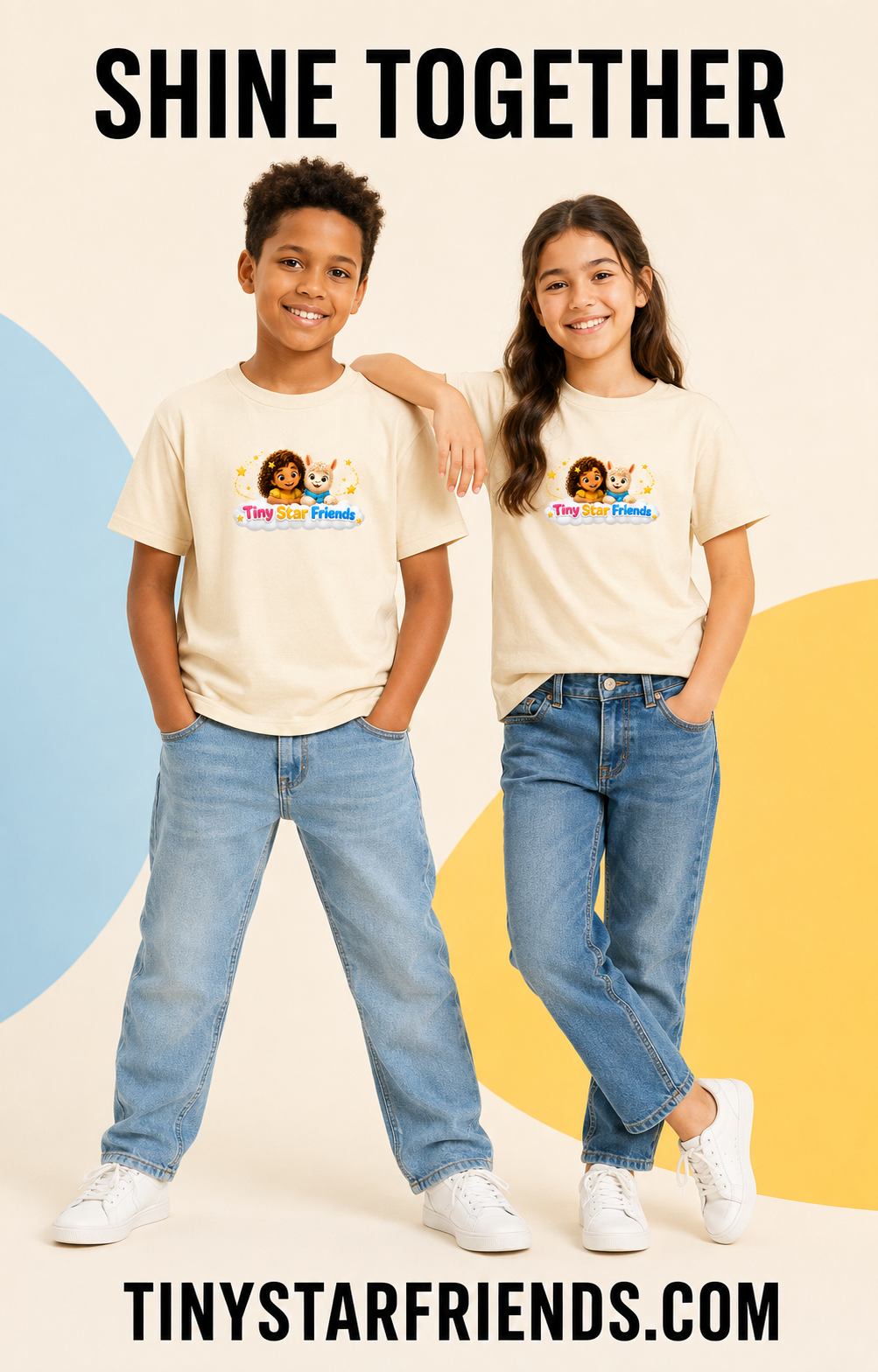 Tiny Star Friends™ Shine Together Youth Classic T-Shirt – Lumi & Lala