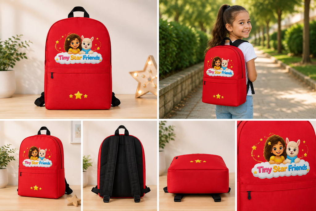Tiny Star Friends™ Red Lumi & Lala School Adventure Backpack