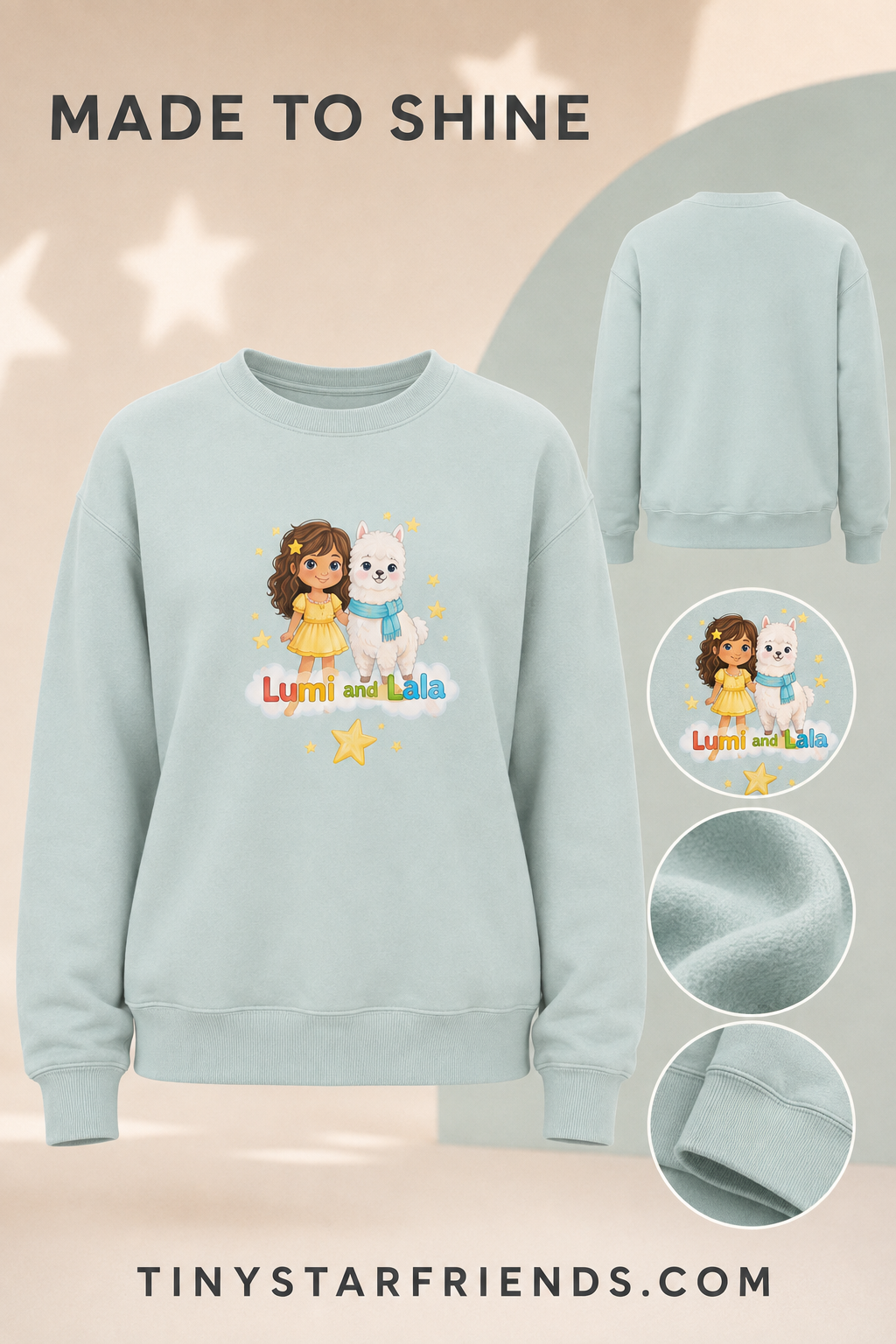 Tiny Star Friends™ Shine Together Premium Unisex Sweatshirt – Lumi & Lala
