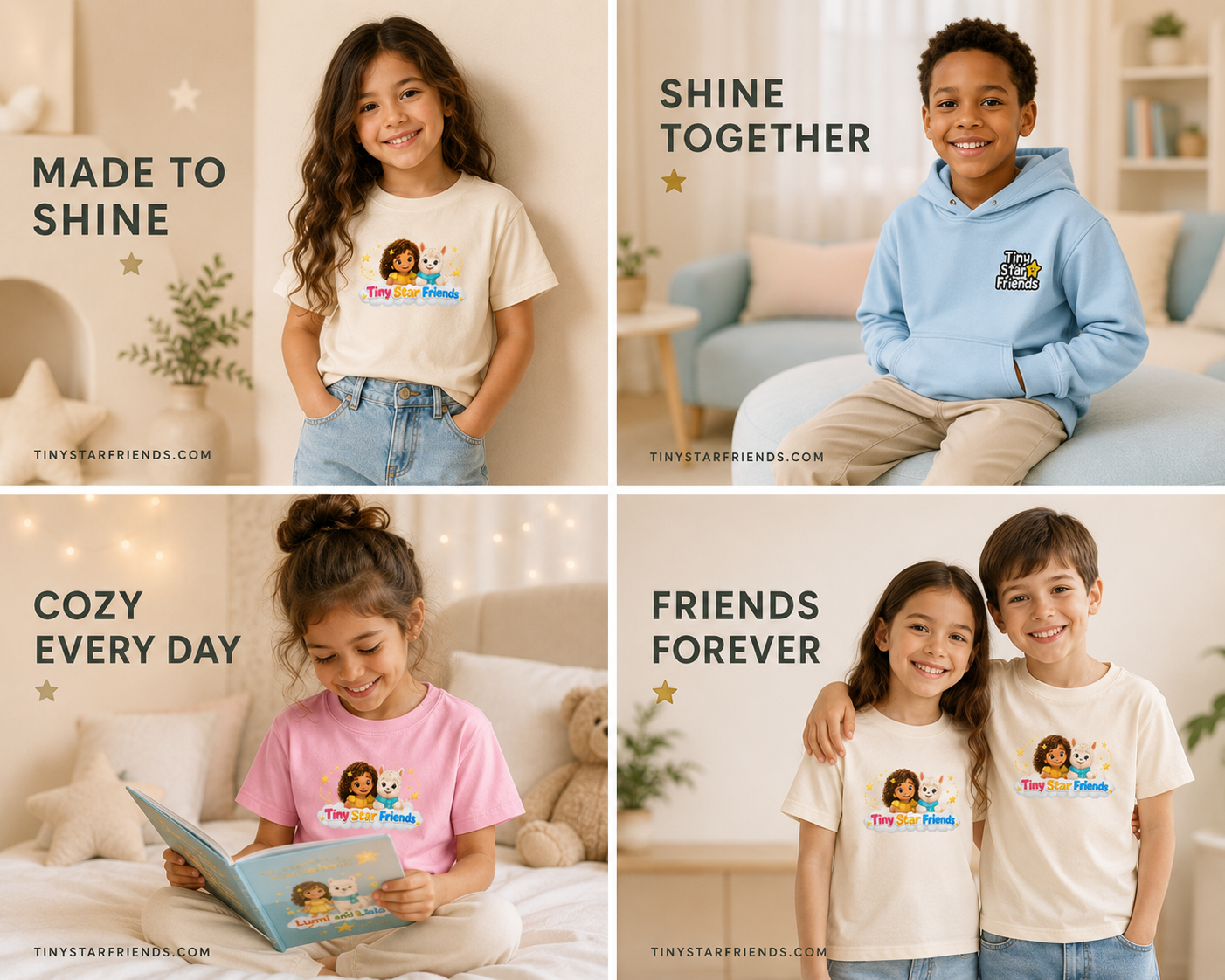 Tiny Star Friends™ Star Magic Kids' T-Shirt – Lumi & Lala
