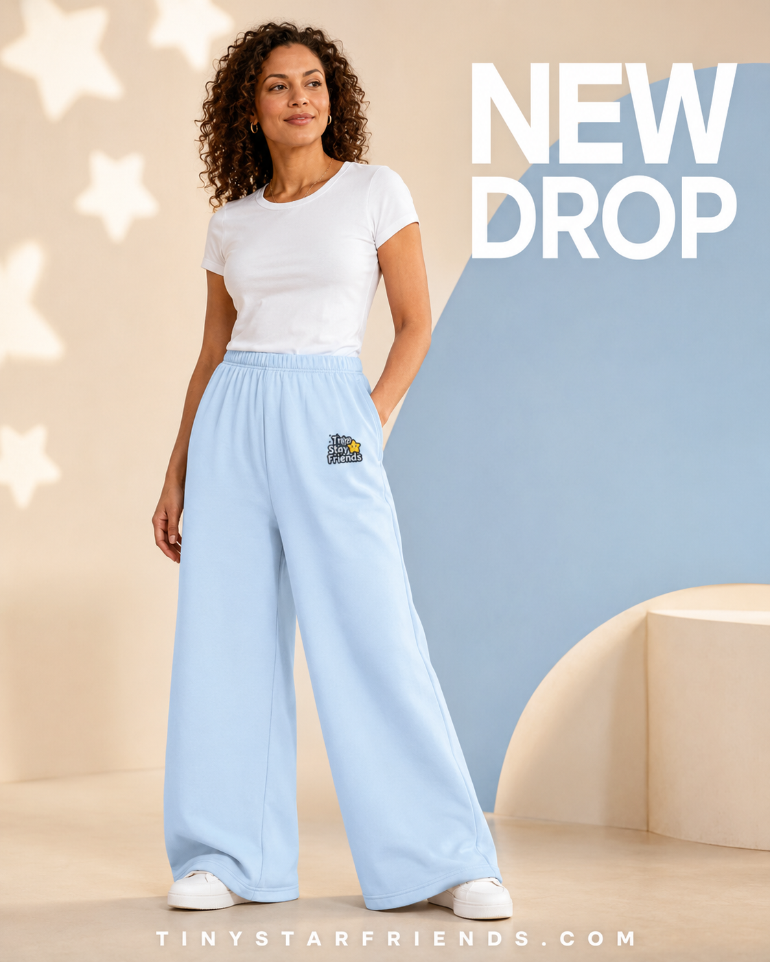 Tiny Star Friends™ Sky Dream Unisex Wide-Leg Pants