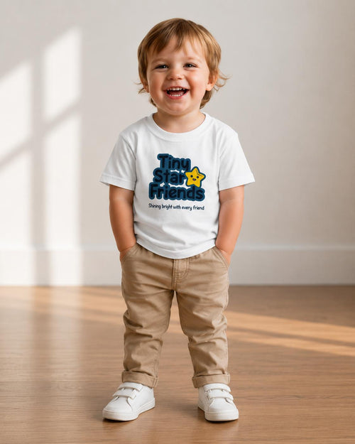 Tiny Star Friends™ Classic Kids Crew Neck T-Shirt – Ontwerp 1