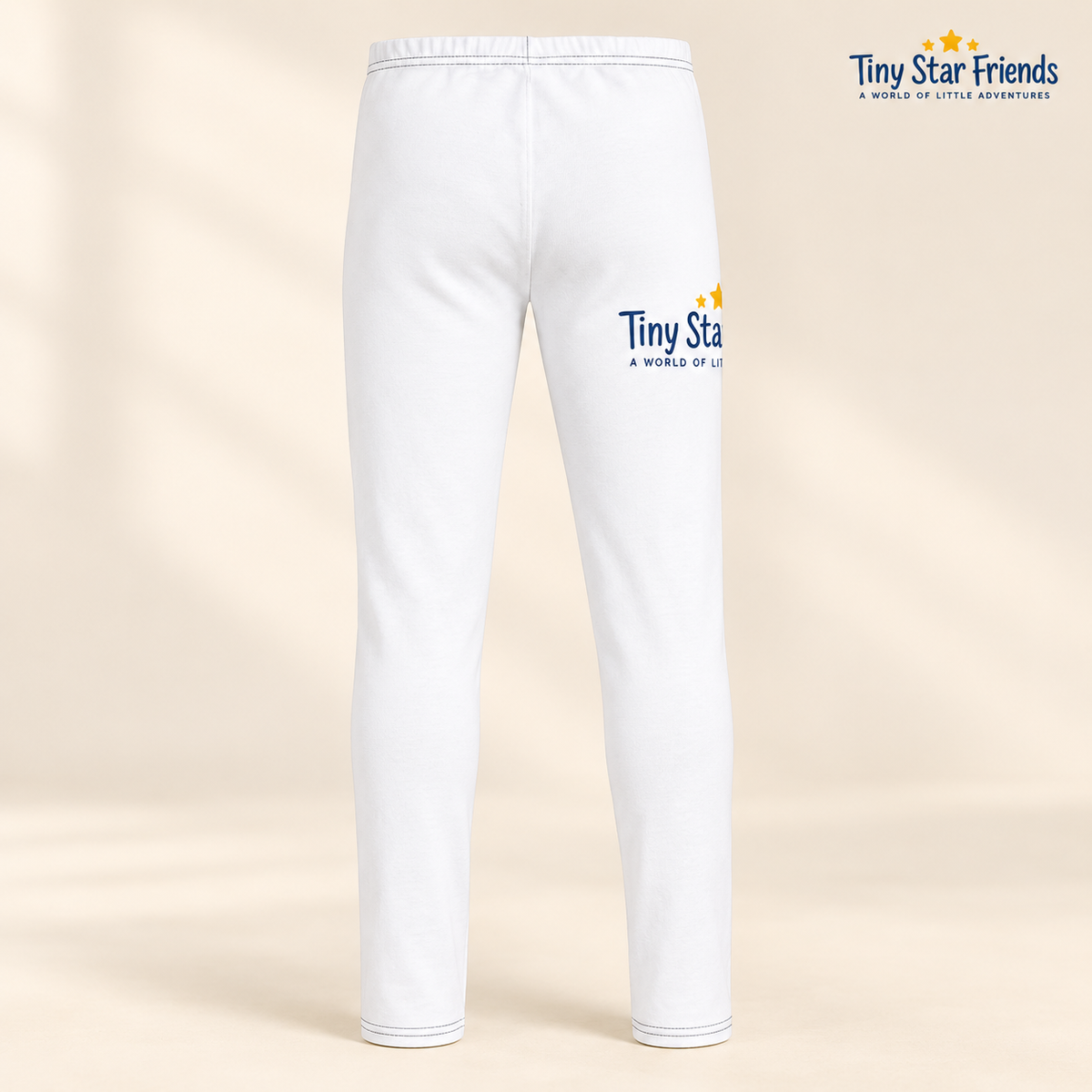 White Logo Youth Leggings | Tiny Star Friends™