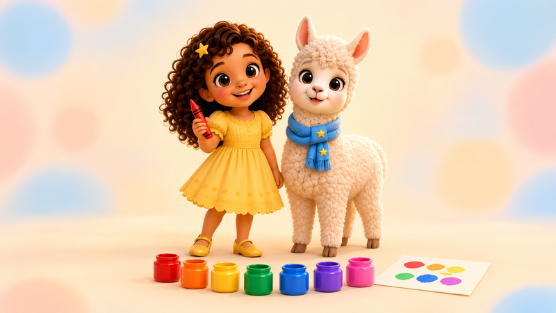 Lumi and Lala exploring colors.