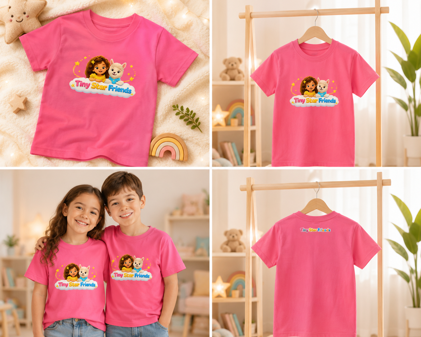Tiny Star Friends™ Shine Together Toddler T-Shirt – Lumi & Lala