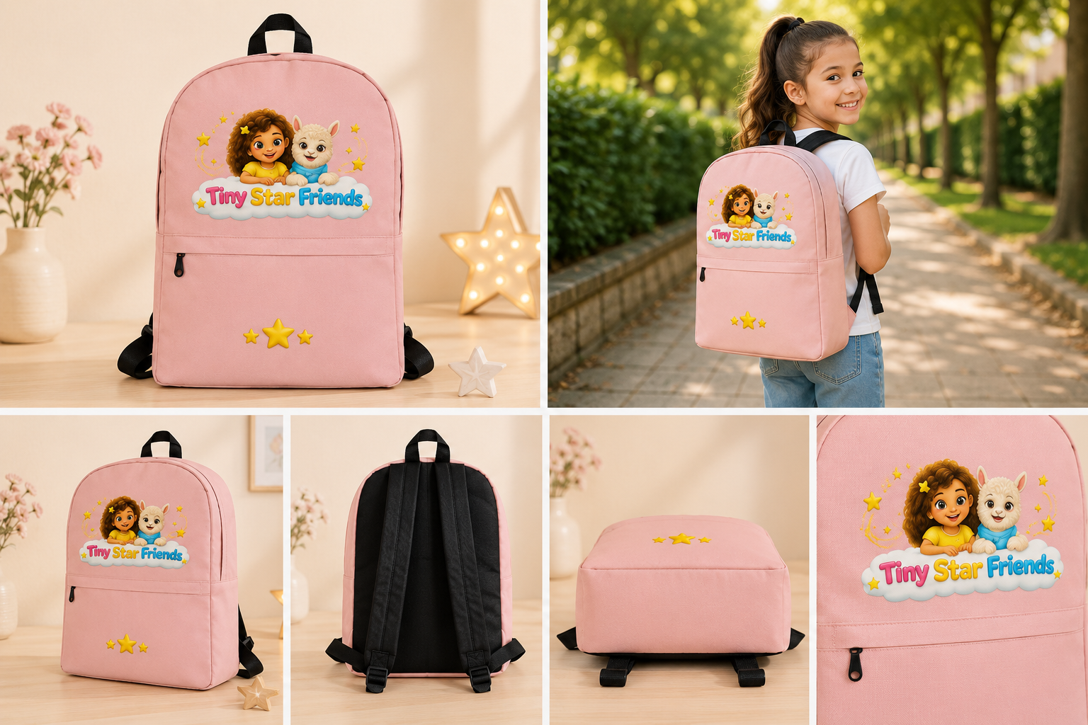 Tiny Star Friends™ Roze Lumi & Lala Schoolavontuur Rugzak