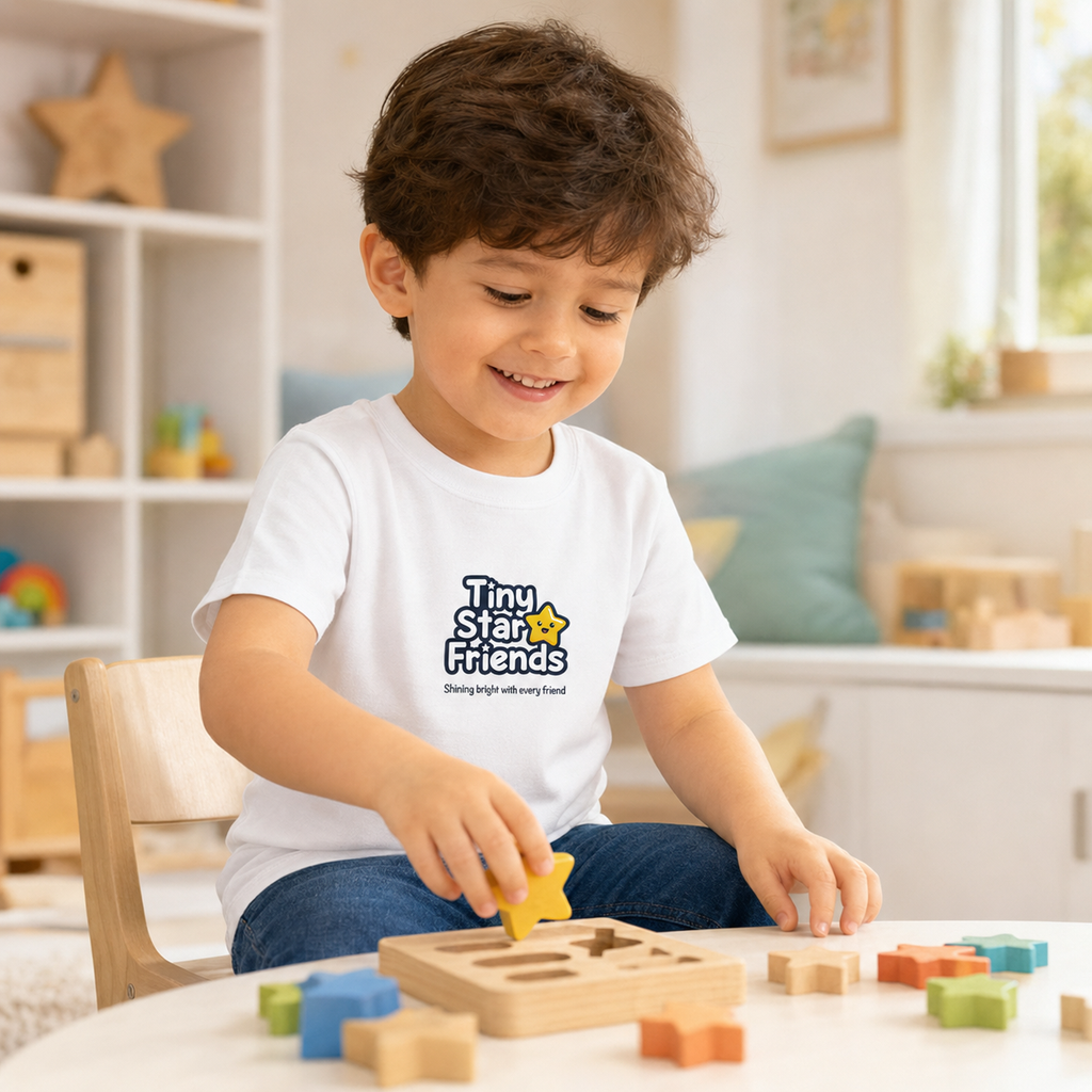 Tiny Star Friends™ Personalized Kids T-Shirt – Ontwerp 1