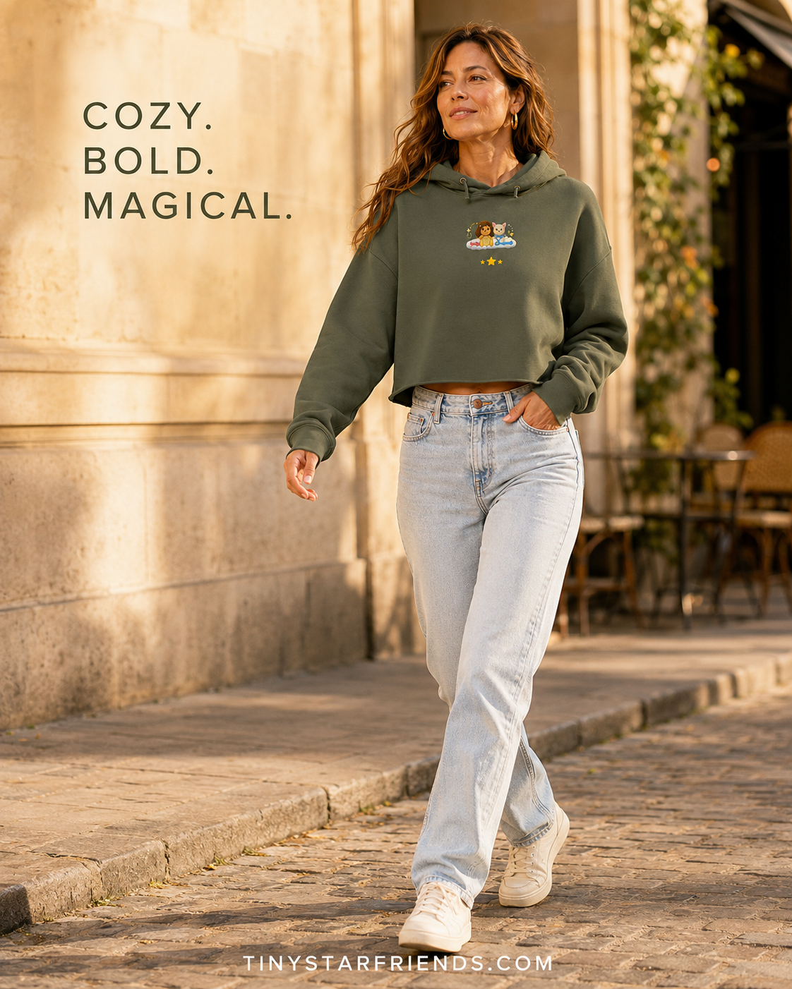 Tiny Star Friends™ Shine Together Women’s Crop Hoodie