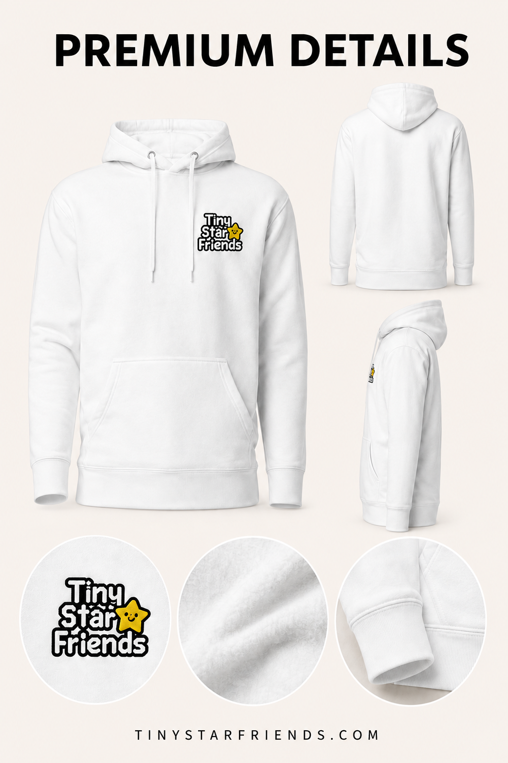 Tiny Star Friends™ Signature Star Logo Premium Unisex Hoodie