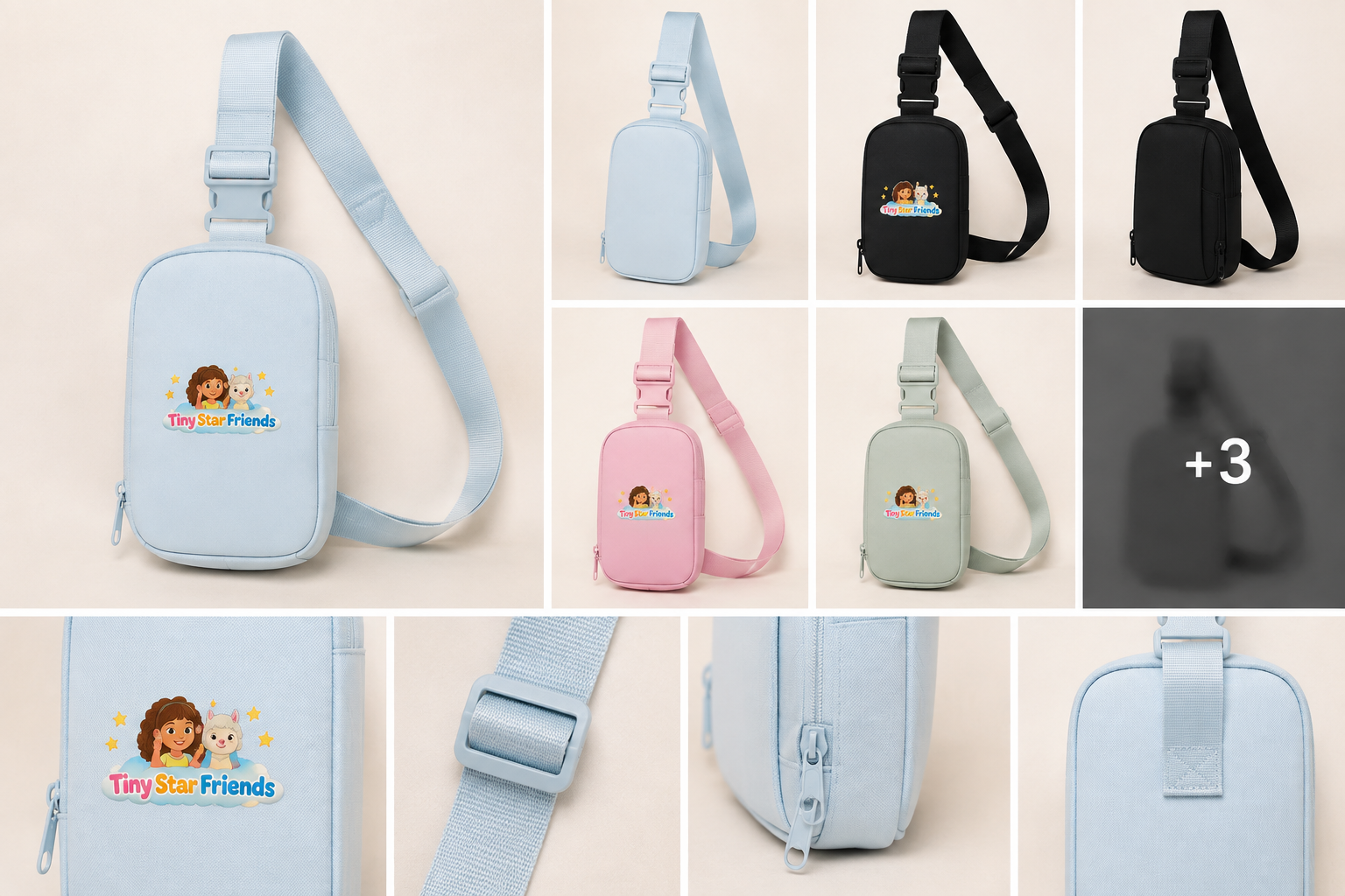 Tiny Star Friends™ Slingtas voor kinderen – Lichtgewicht crossbodytas