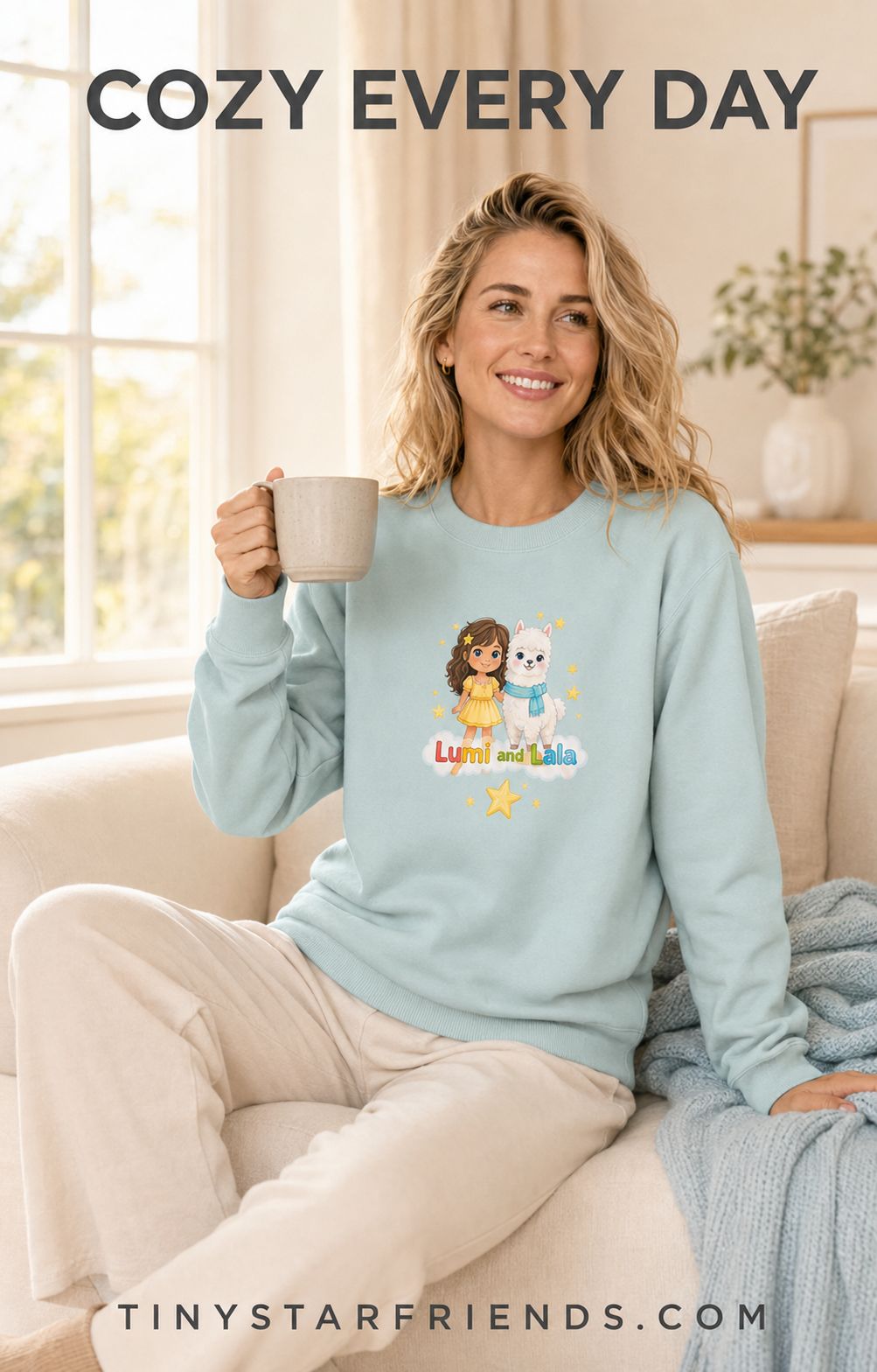 Tiny Star Friends™ Shine Together Premium Unisex Sweatshirt – Lumi & Lala