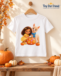 Lumi & Lala Pumpkin Fun Kids’ Organic Cotton T-Shirt | Tiny Star Friends™