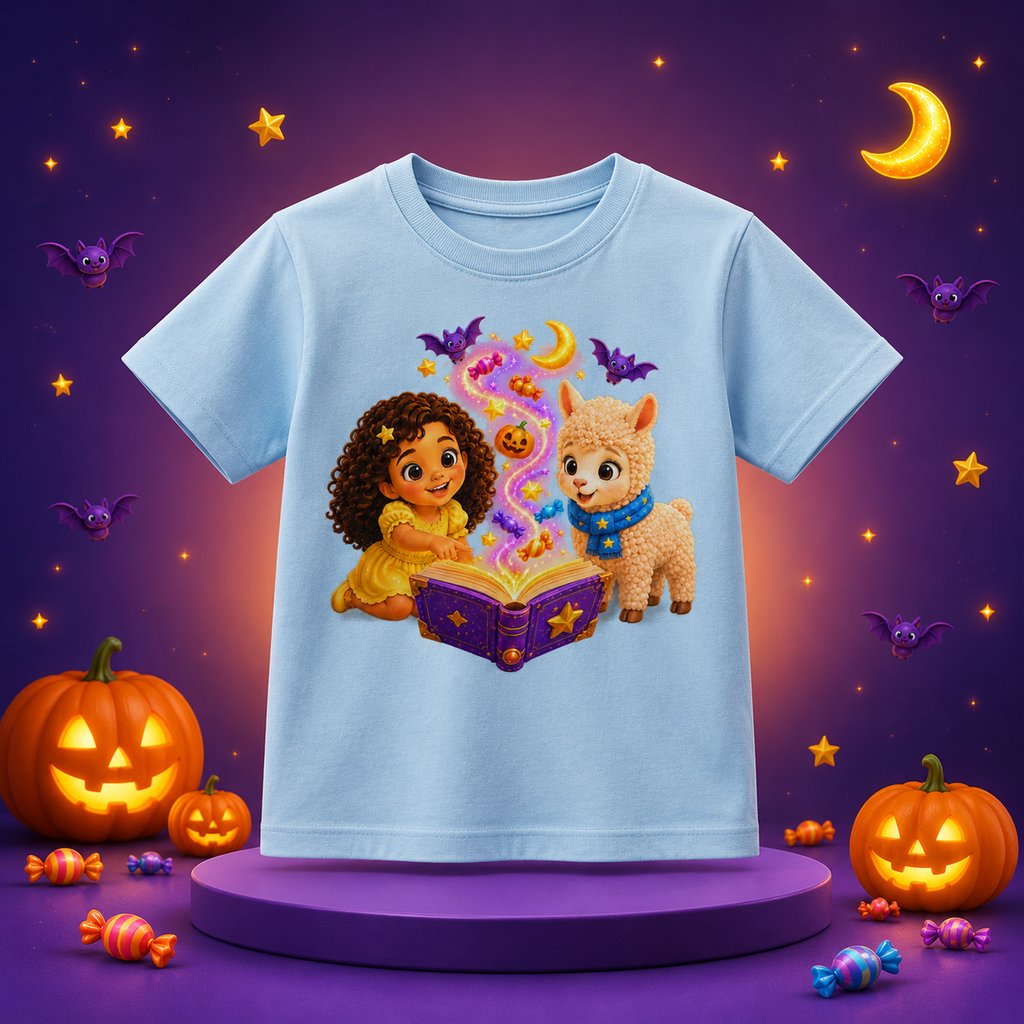 Lumi & Lala Candy Cauldron Toddler Halloween T-Shirt | 2026
