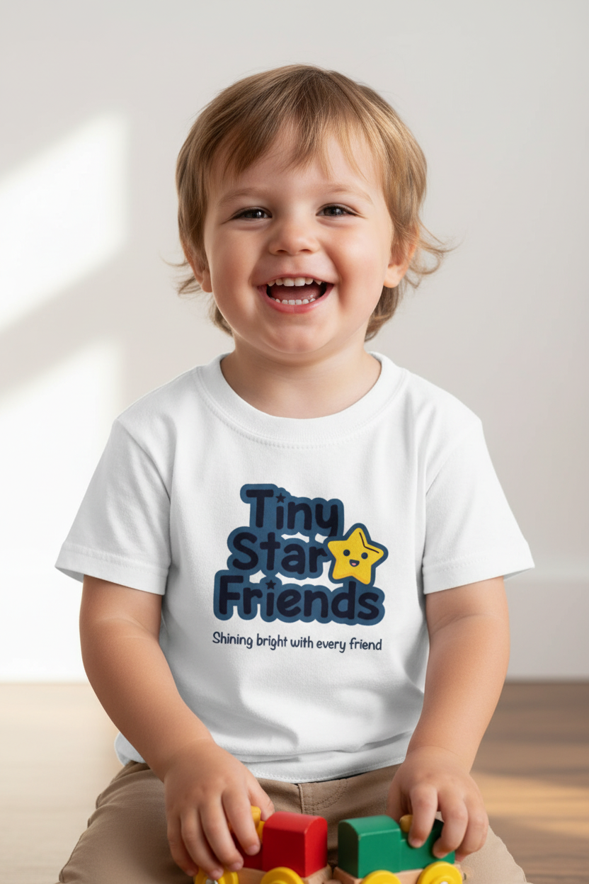 Tiny Star Friends Classic Kids Crew Neck T-Shirt